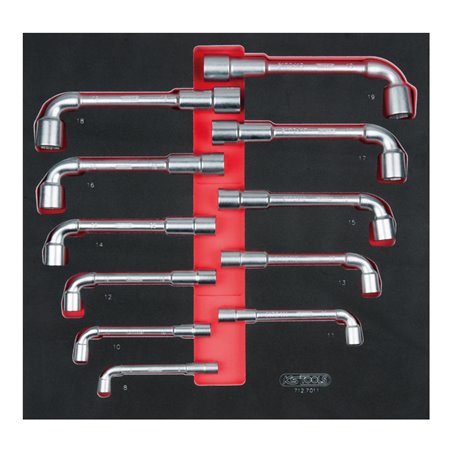 KS Tools SCS Pfeifenkopfschlüssel-Satz, 11-teilig in 2/3 Systemeinlage