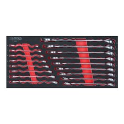 KS Tools SCS Ringmaulschlüssel-Satz, 17-teilig in 1/3 Systemeinlage