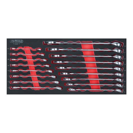 KS Tools SCS Ringmaulschlüssel-Satz, 17-teilig in 1/3 Systemeinlage