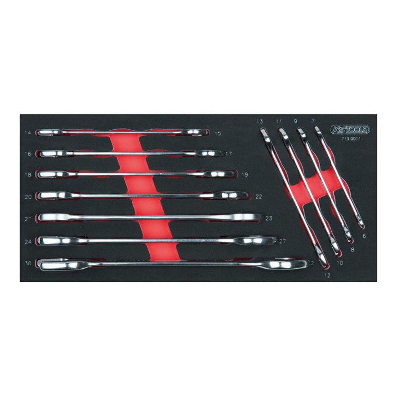 KS Tools SCS Doppel-Maulschlüssel-Satz, 11-teilig in 1/3 Systemeinlage