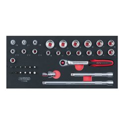 KS Tools SCS 3/8' Steckschlüssel-Satz, 36-teilig in 1/3 Systemeinlage