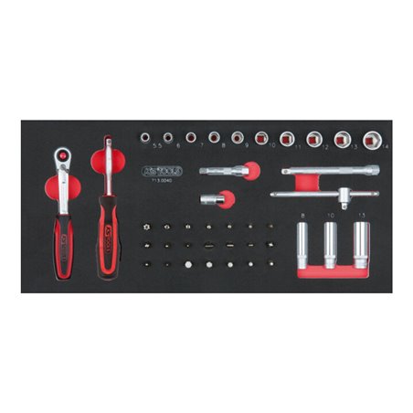 KS Tools SCS 1/4' Steckschlüssel-Satz, 40-teilig in 1/3 Systemeinlage