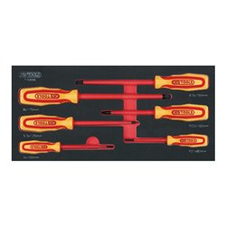 KS Tools SCS VDE Schraubendreher-Satz, 6-teilig in 1/3 Systemeinlage