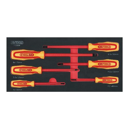 KS Tools SCS VDE Schraubendreher-Satz, 6-teilig in 1/3 Systemeinlage