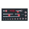 KS Tools SCS 3/8' Steckschlüssel-Satz, 17-teilig in 1/3 Systemeinlage