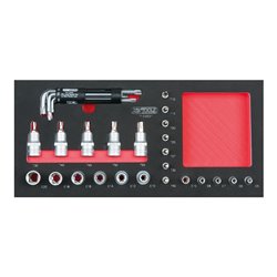 KS Tools SCS 1/4'+1/2' Bit-Stecknuss-Satz,31-teiligin 1/3 Systemeinlage