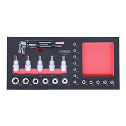 KS Tools SCS 1/4'+1/2' Bit-Stecknuss-Satz,31-teiligin 1/3 Systemeinlage