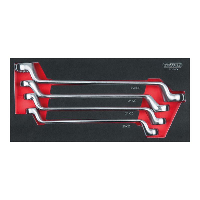 KS Tools SCS Doppel-Ringschlüssel-Satz, 4-teilig in 1/3 Systemeinlage