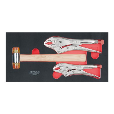 KS Tools SCS Hammer- und Gripzangen-Satz, 3-teilig in 1/3 Systemeinlage