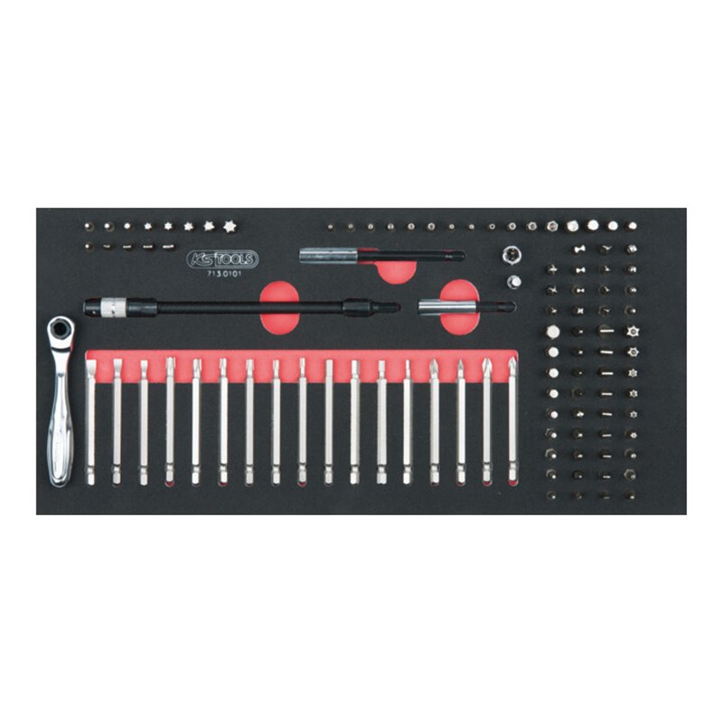 KS Tools SCS 1/4' Bit-Satz, 101-teilig in 1/3 Systemeinlage