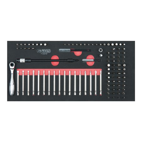 KS Tools SCS 1/4' Bit-Satz, 101-teilig in 1/3 Systemeinlage
