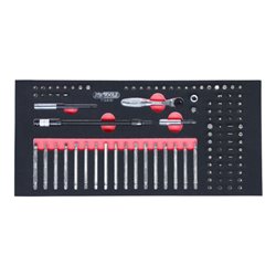KS Tools SCS 1/4' Bit-Satz, 101-teilig in 1/3 Systemeinlage