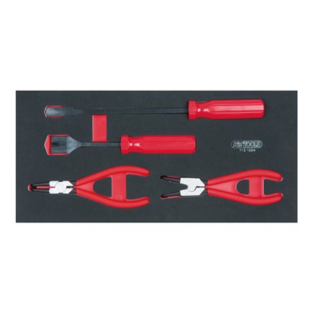 KS Tools SCS Zangen- und Schaber-Satz, 4-teilig in 1/3 Systemeinlage