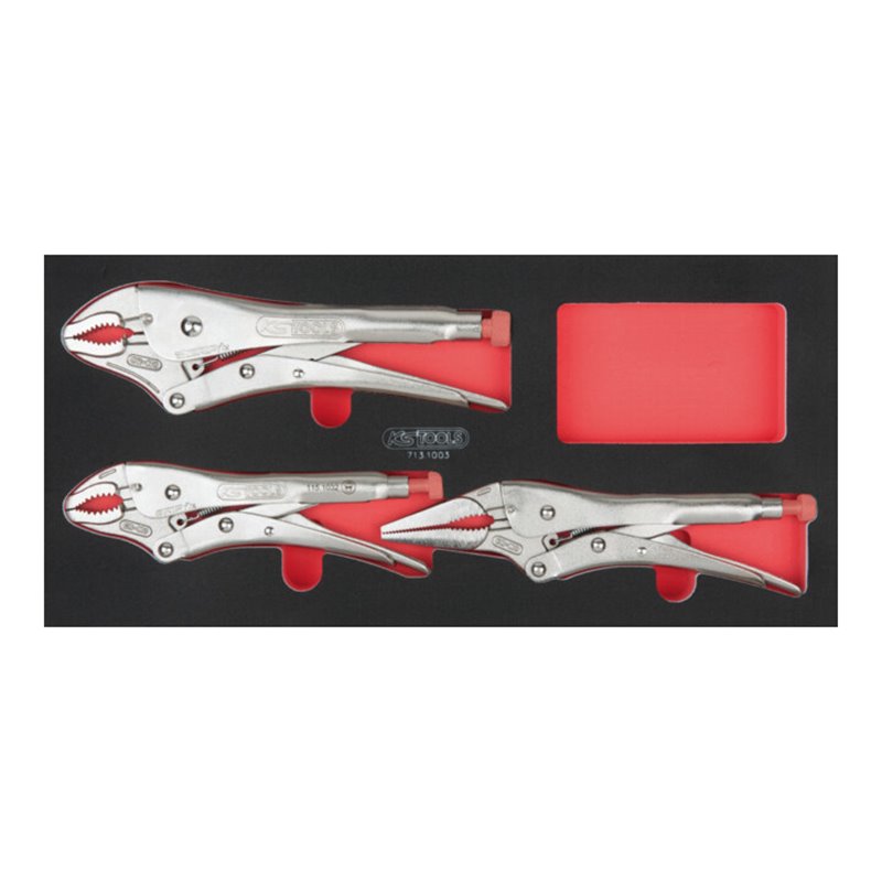 KS Tools SCS Gripzangen-Satz, 3-teilig in 1/3 Systemeinlage