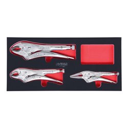 KS Tools SCS Gripzangen-Satz, 3-teilig in 1/3 Systemeinlage