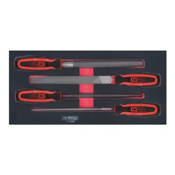 KS Tools SCS Werkstattfeilen-Satz, 4-teilig in 1/3 Systemeinlage