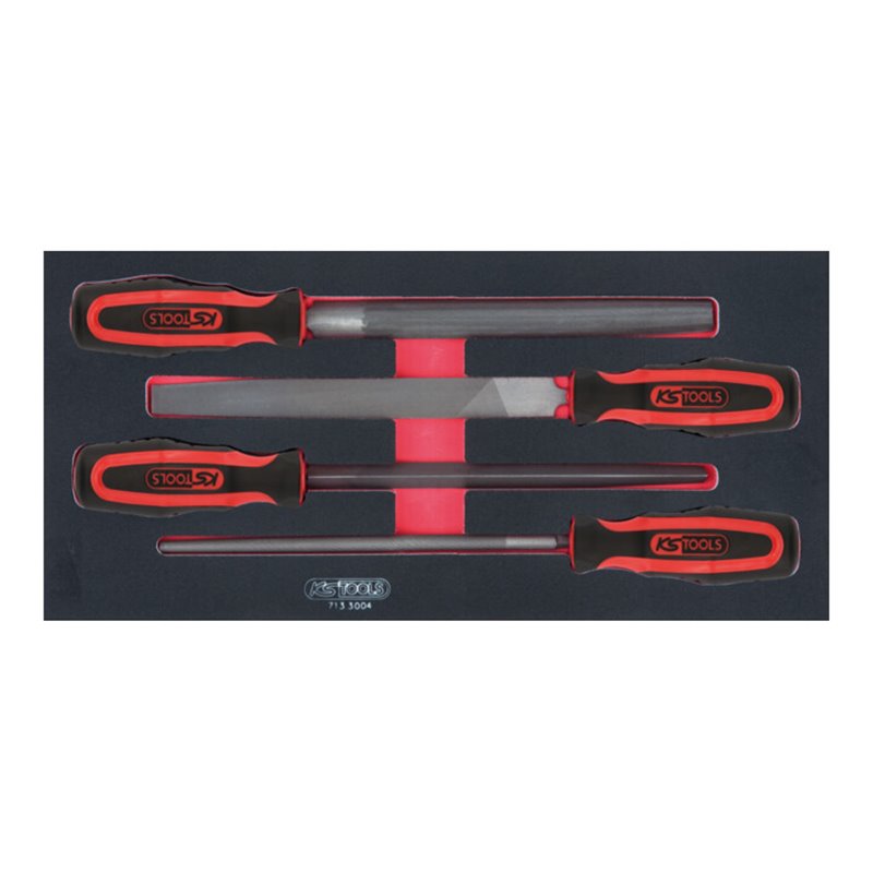 KS Tools SCS Werkstattfeilen-Satz, 4-teilig in 1/3 Systemeinlage