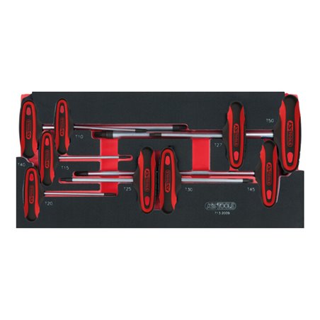 KS Tools SCS T-Griff-TX-Stiftschlüssel-Satz, 9-teilig in 1/3 Systemeinlage