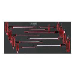 SCS T-Griff-TX Winkelstiftschlüssel-Satz,9-tlg in 1/3 Systemeinlage