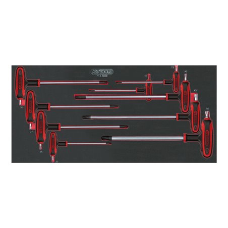 SCS T-Griff-TX Winkelstiftschlüssel-Satz,9-tlg in 1/3 Systemeinlage