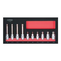 KS Tools SCS Bit-Stecknuss-Satz, XZN, 10-teilig in 1/3 Systemeinlage