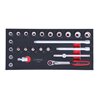 KS Tools SCS 3/8' Steckschlüssel-Satz, 24-teilig in 1/3 Systemeinlage