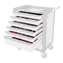 KS Tools Universal-Systemeinlagen-Satz für 6 Schubladen mit 291 Premium-Werkzeugen