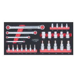 KS Tools SCS TX E-Profil-Werkzeug-Satz, 25-teilig in 1/3 Systemeinlage