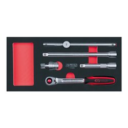 KS Tools SCS 1/2' Steckschlüssel-Satz, 5-teilig in 1/3 Systemeinlage