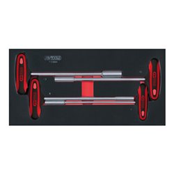 KS Tools SCS T-Griff-Stiftschlüssel-Satz, 4-teilig in 1/3 Systemeinlage