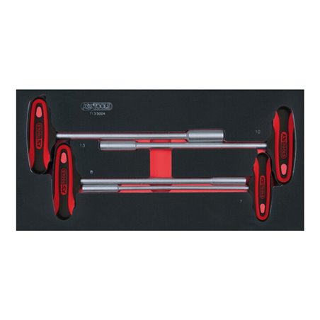 KS Tools SCS T-Griff-Stiftschlüssel-Satz, 4-teilig in 1/3 Systemeinlage
