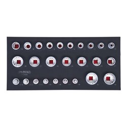 KS Tools SCS 1/2' Steckschlüssel-Satz, 26-teilig in 1/3 Systemeinlage