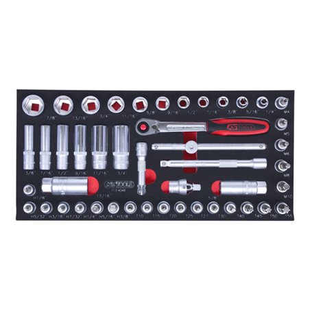KS Tools SCS 3/8' Steckschlüssel-Satz, 46-teilig in 1/3 Systemeinlage