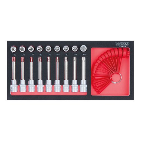 KS Tools SCS Bit-Stecknuss-Satz, TX, 19-teilig in 1/3 Systemeinlage