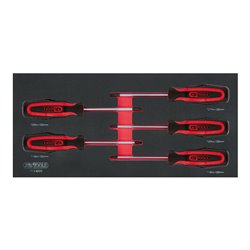 KS Tools SCS ERGOTORQUEplus Schraubendreher-Satz, TX,Bohrung, 5-teilig in 1/3 Systemeinlage