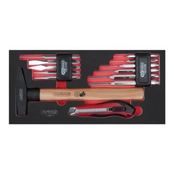 KS Tools SCS Splintentreiber- und Hammer-Satz, 13-teilig in 1/3 Systemeinlage