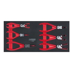 KS Tools SCS Seegering-Zangen-Satz, 6-teilig in 1/3 Systemeinlage