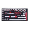 KS Tools SCS 1/2' Steckschlüssel-Satz, 24-teilig in 1/3 Systemeinlage