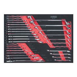 KS Tools SCS CHROMEplus Schlüssel-Satz Zoll, 31-teilig in 1/1 Systemeinlage