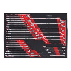 KS Tools SCS CHROMEplus Schlüssel-Satz Zoll, 31-teilig in 1/1 Systemeinlage