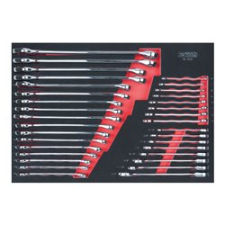 KS Tools SCS CHROMEplus Ringmaulschlüssel-Satz, 37-teilig in 1/1 Systemeinlage