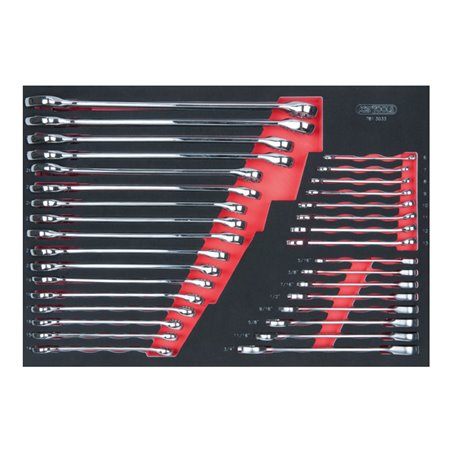 KS Tools SCS CHROMEplus Ringmaulschlüssel-Satz, 37-teilig in 1/1 Systemeinlage