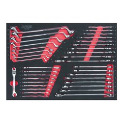 KS Tools SCS CHROMEplus Schlüssel-Satz, 37-teilig in 1/1 Systemeinlage