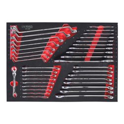 KS Tools SCS CHROMEplus Schlüssel-Satz, 37-teilig in 1/1 Systemeinlage