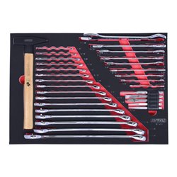 KS Tools SCS Schlüssel- und Hammer-Satz, Zollmaße, 31-teilig in 1/1 Systemeinlage