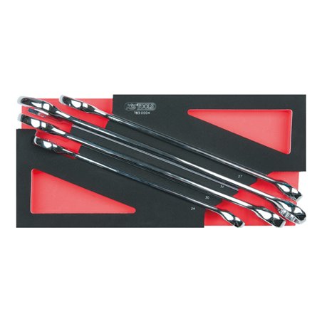 KS Tools SCS CHROMEplus Ringmaulschlüssel-Satz, 4-teilig in 1/3 Systemeinlage