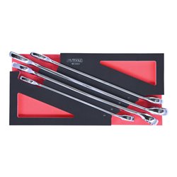 KS Tools SCS CHROMEplus Ringmaulschlüssel-Satz, 4-teilig in 1/3 Systemeinlage