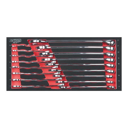 KS Tools SCS CHROMEplus Ringmaulschlüssel-Satz, 17-teilig in 1/3 Systemeinlage