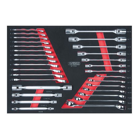 KS Tools SCS CHROMEplus Schlüssel-Satz, 30-teilig in 1/1 Systemeinlage