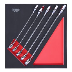 KS Tools SCS CHROMEplus Ringmaulschlüssel-Satz, abgewinkelt, 5-teilig in 2/3 Systemeinlage